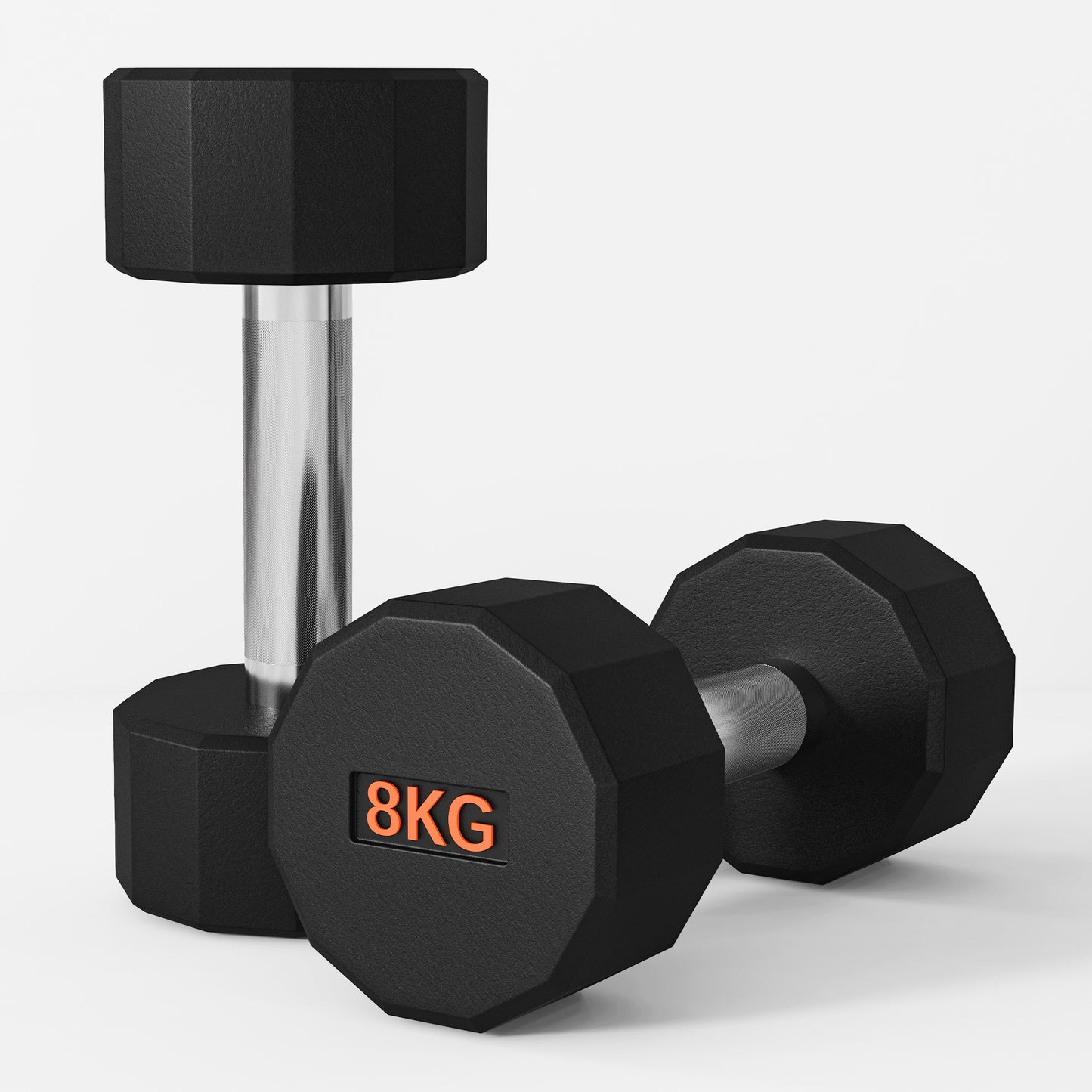 Dumbbells Weights Set with 12-Sided Shape and Non-Slip Grip for Men Women Home Gym Workout, 2 x 8kg