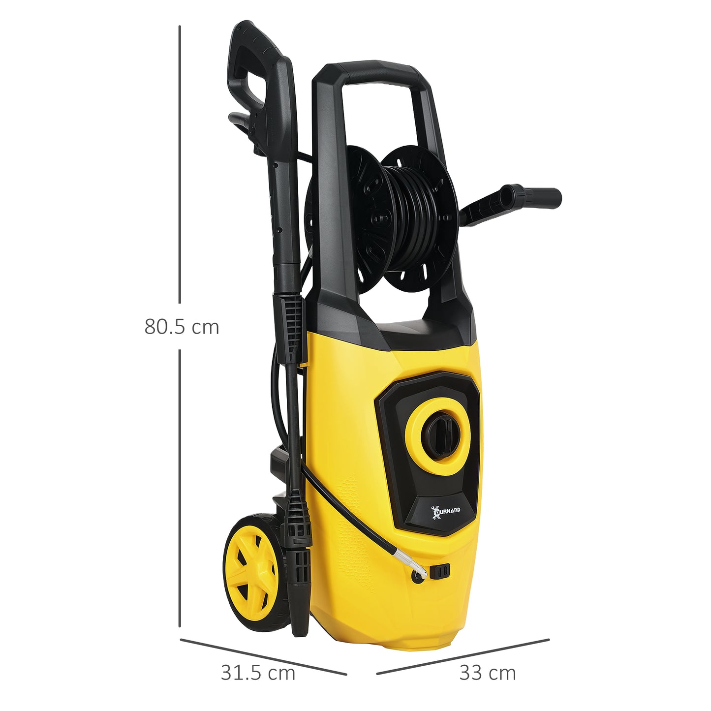 1800W High Pressure Washer, 150 Bar Pressure, 510 L/h Flow