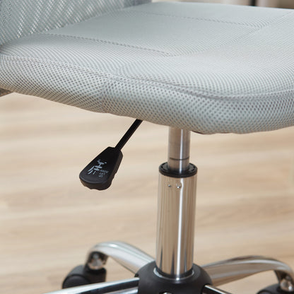 Office Chair, Armless Desk Chair, Adjustable Computer Swivel Chair with Rolling Wheels and Mesh Back for Home Work Study