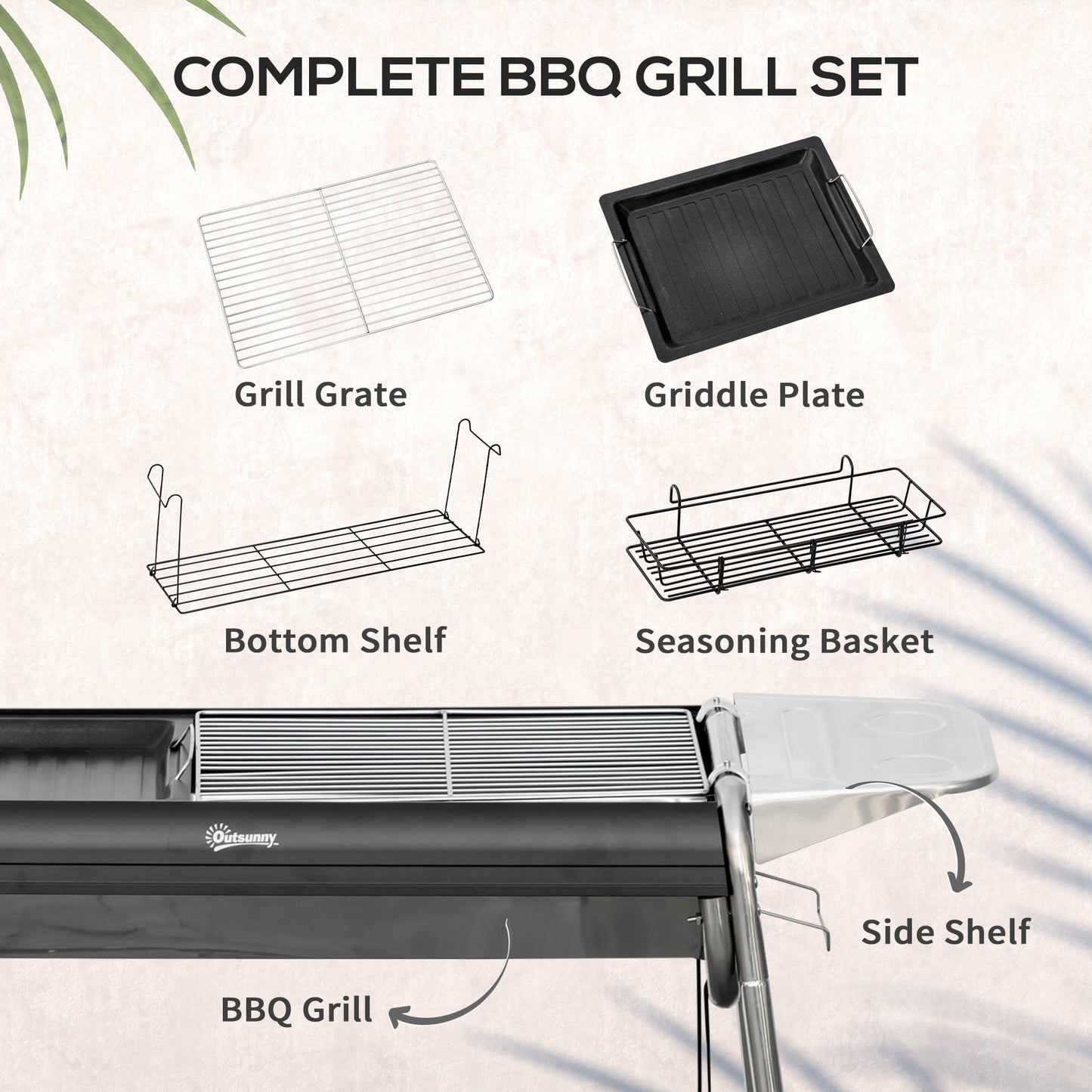 Charcoal BBQ Grill - Black