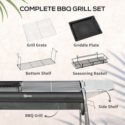 Charcoal BBQ Grill - Black