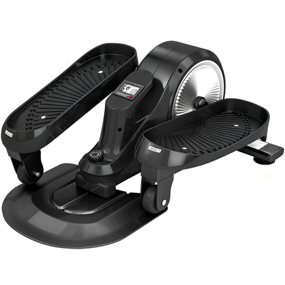 Under Desk Elliptical Machine with LCD Monitor, 8 Adjustable Magnetic Resistances for 2-in-1 Seat & Stand Up Exercise