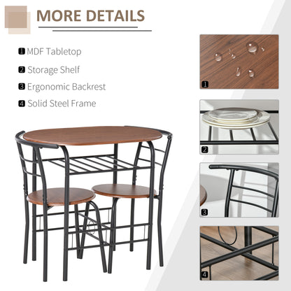 Three-Piece Compact Dining Set - Natural