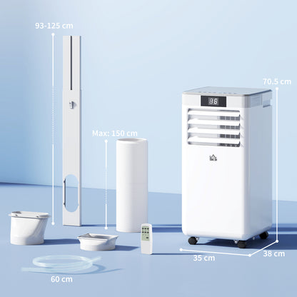 7000 BTU Air Conditioning Unit, 3-in-1 Portable Air Conditioner, Dehumidifier, Cooling Fan with Remote Control, LED Display