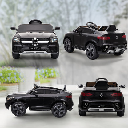 Mercedes-Benz GLC Licensed Kids Ride on Car with Remote Control, Soft Start, MP3, LED Headlights, Black