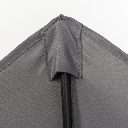 2m Garden Parasol Umbrella, Outdoor Sun Shade with 6 Sturdy Ribs for Balcony, Bench, Garden, Dark Grey