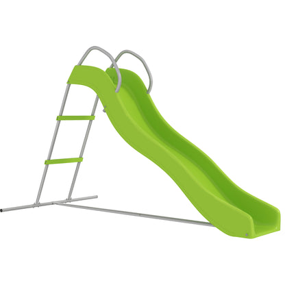 Freestanding Kids Slide with Climbing Ladder, Outdoor Playground Equipment for Ages 3-8 Years, Green
