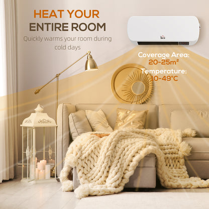 2000W Wall Mounted Ceramic Space Heater, 10-49°C Temperature, White