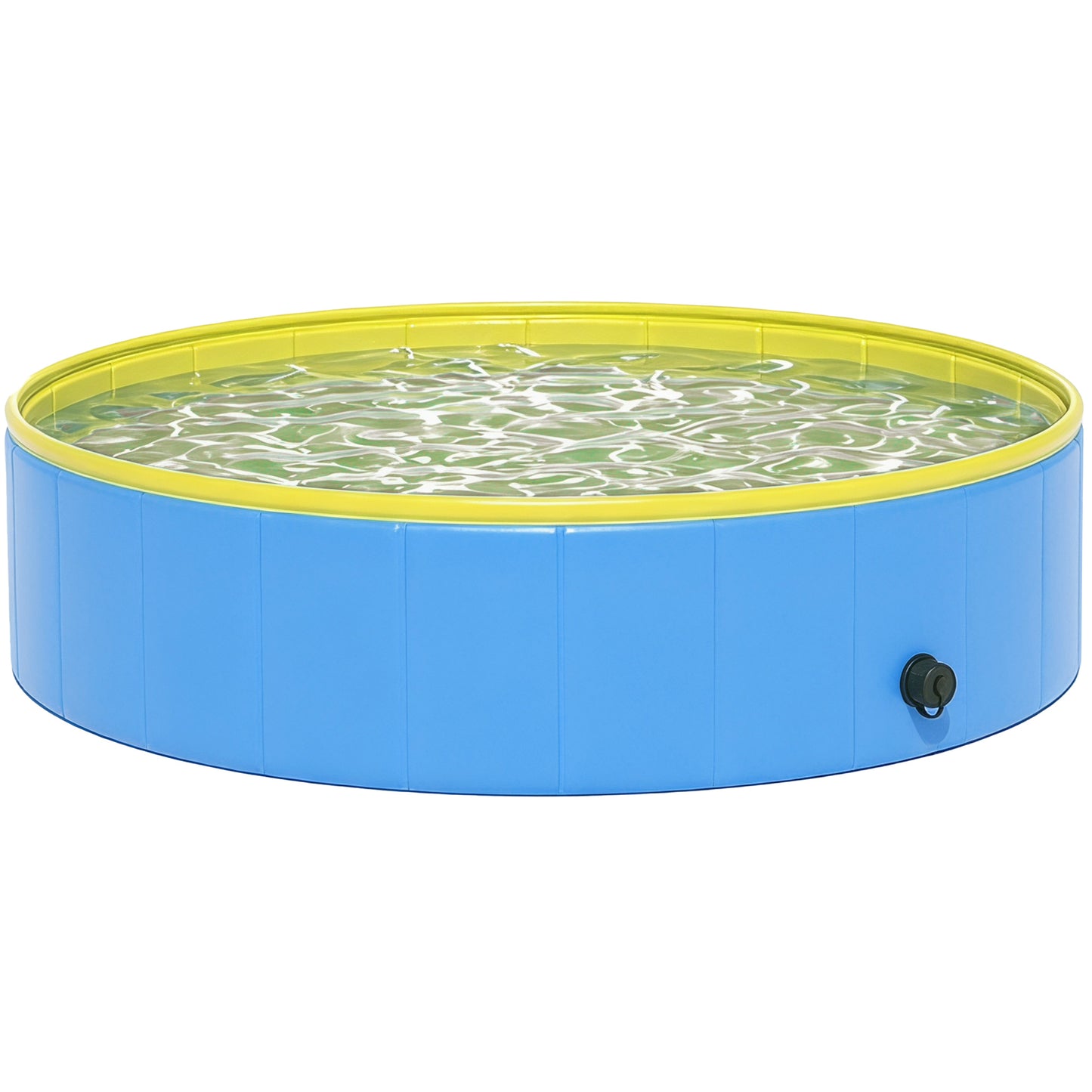 Foldable Dog Pool for Puppies and Ducks Dog Paddling Pool Bath Tub, Blue, 120 x 30cm