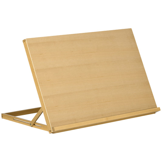 A2 Table Easel, Wooden Drawing Board, Adjustable Desktop Workstation Board for Artists & Crafters