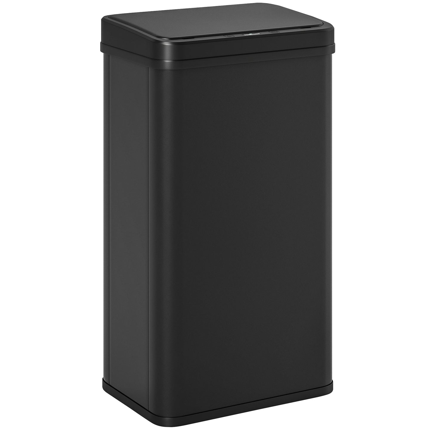 50L Sensor Bin with Soft-Close Lid, Stainless Steel Automatic Touchless Motion Sensor Kitchen Bin, Black