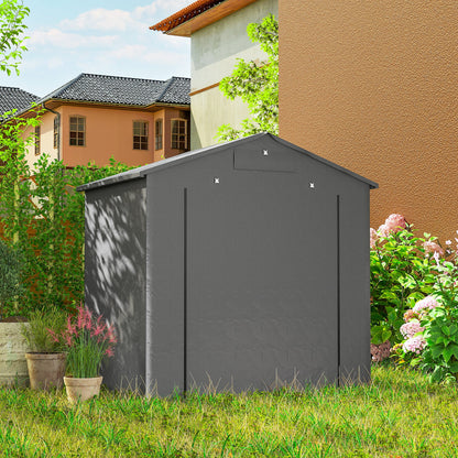 6 x 4 ft Outdoor Garden Storage Shed, Waterproof Bike Tent with Vent and Roll-Up Zipper Door