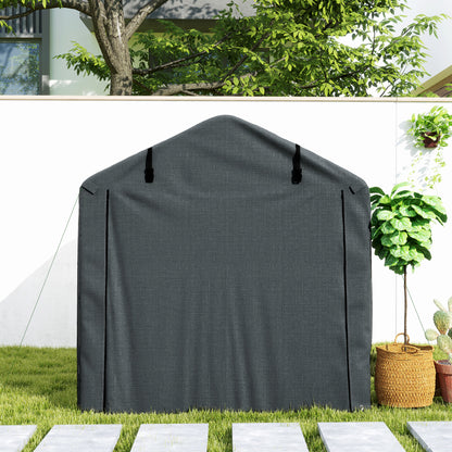 2.2 x 1.6 m Garden Storage Tent, Waterproof Anti-UV Bike Tent with Roll-up Zipper Door