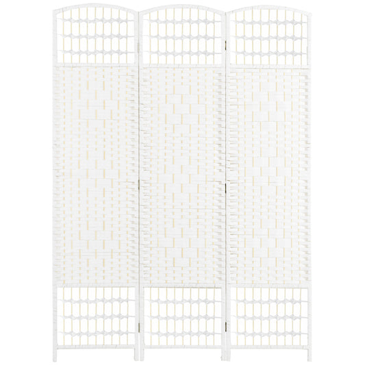 3 Panel Folding Room Divider, Privacy Screen, Paravent Partition Separator for Living Room, Bedroom, White