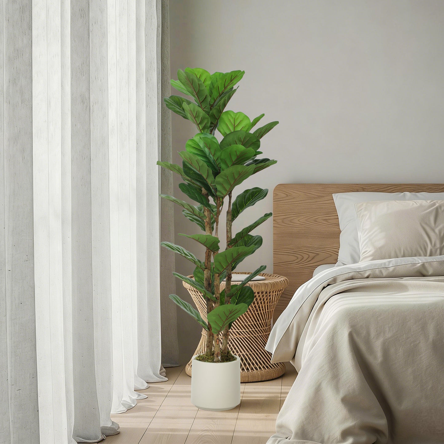 120cm Artificial Fiddle Leaf Fig Tree - Green