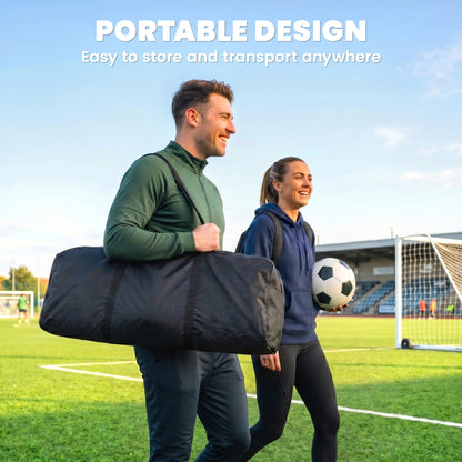 Football Rebounder Net, Portable Kickback Football Rebounder Net with Carry Bag and Ground Stakes