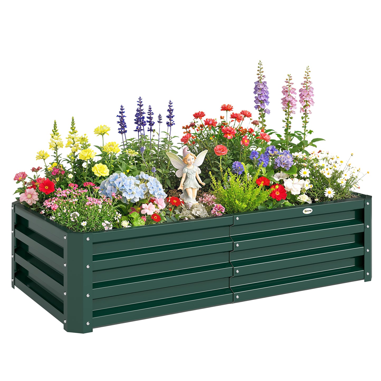 Raised Beds for Garden, Galvanized Outdoor Planters, for Herbs and Vegetables, Use for Patio, Backyard, Balcony, Green
