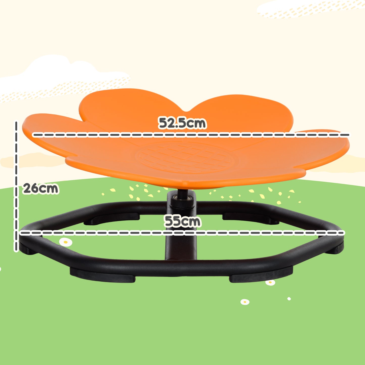 Sensory Spinning Chair for Kids, for Coordination, Balance, Orange