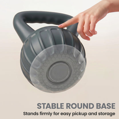 Kettlebell for Strength Training Kettle Bell with Non-Slip Handle 10 kg Grey