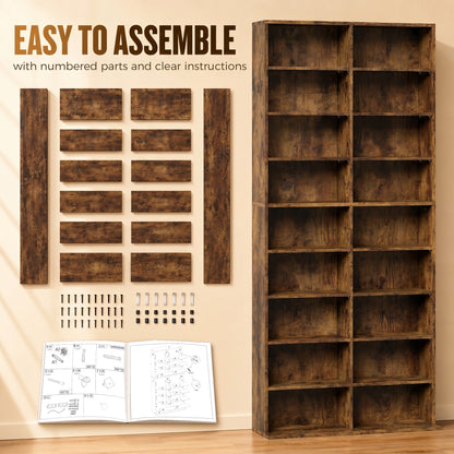 640 CD Storage Tower - Rustic Brown