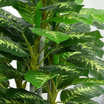 Artificial Evergreen Tree Fake Decorative Plant in Nursery Pot for Indoor Decor, 120cm