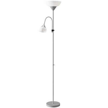 LED Floor Lamp for Living Room, 180cm Tall Standing Lamp, Mother and Child Uplighter with Adjustable Gooseneck