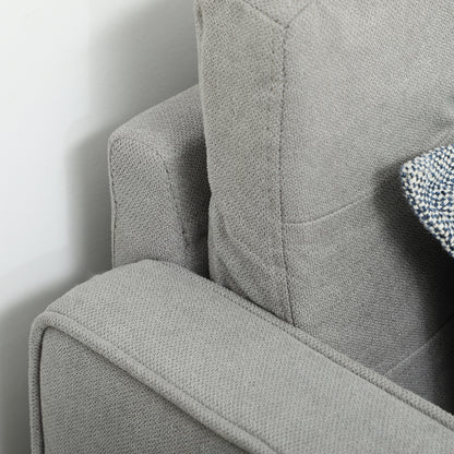 2 Seater Storage Sofa, Fabric Couch with Hidden Under Seat Storage, Thick Cushions