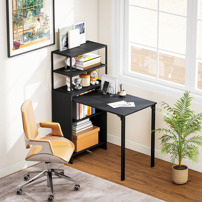 Folding Shelf and Work Table - Black