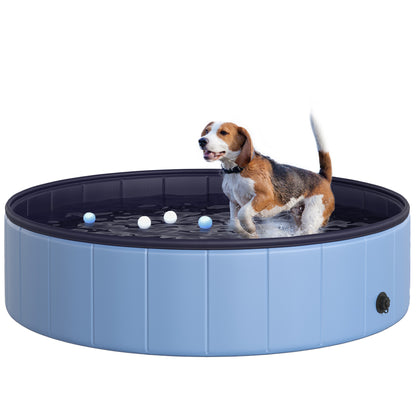Foldable Dog Pool for Puppies and Ducks, Thickened PVC Dog Paddling Pool Bath Tub Hard Board