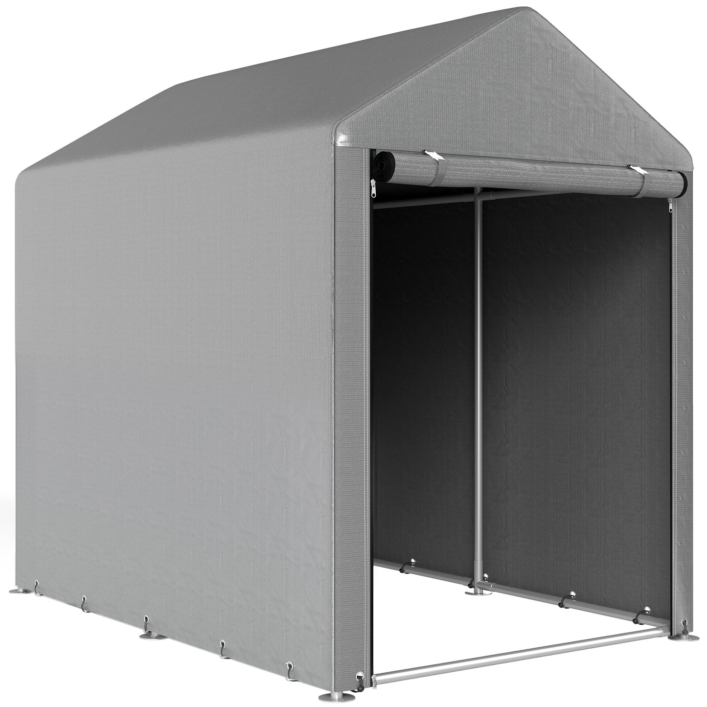 179 x 120cm Temporary Garden Shed, with Accessories - Light Grey