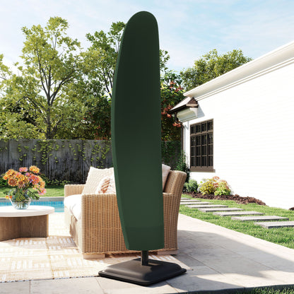 Parasol Cover, 300D Oxford Cantilever Umbrella Cover Fit for 2-4m Parasol, Green