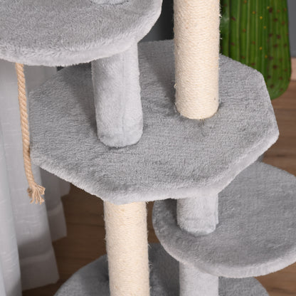 Cat Tree for Indoor Cats Kitten Tower Multi-level Activity Centre Pet Furniture with Scratching Post Condo Hanging Ropes Plus