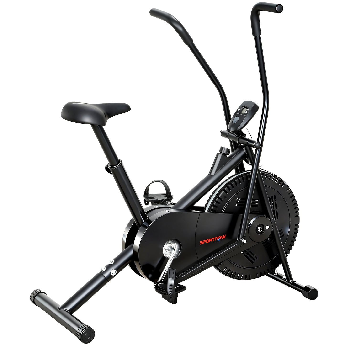 Exercise Bike with Adjustable Seat, LCD Display for Home Gym