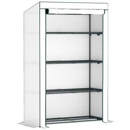 Four-Tier Mini Greenhouse - Green/White