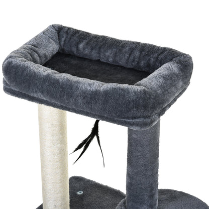 100cm Cat Tree for Indoor Cats, Cat Tower Condo for Kittens with Cat House Sisal Scratching Posts, Hanging Ball Toys