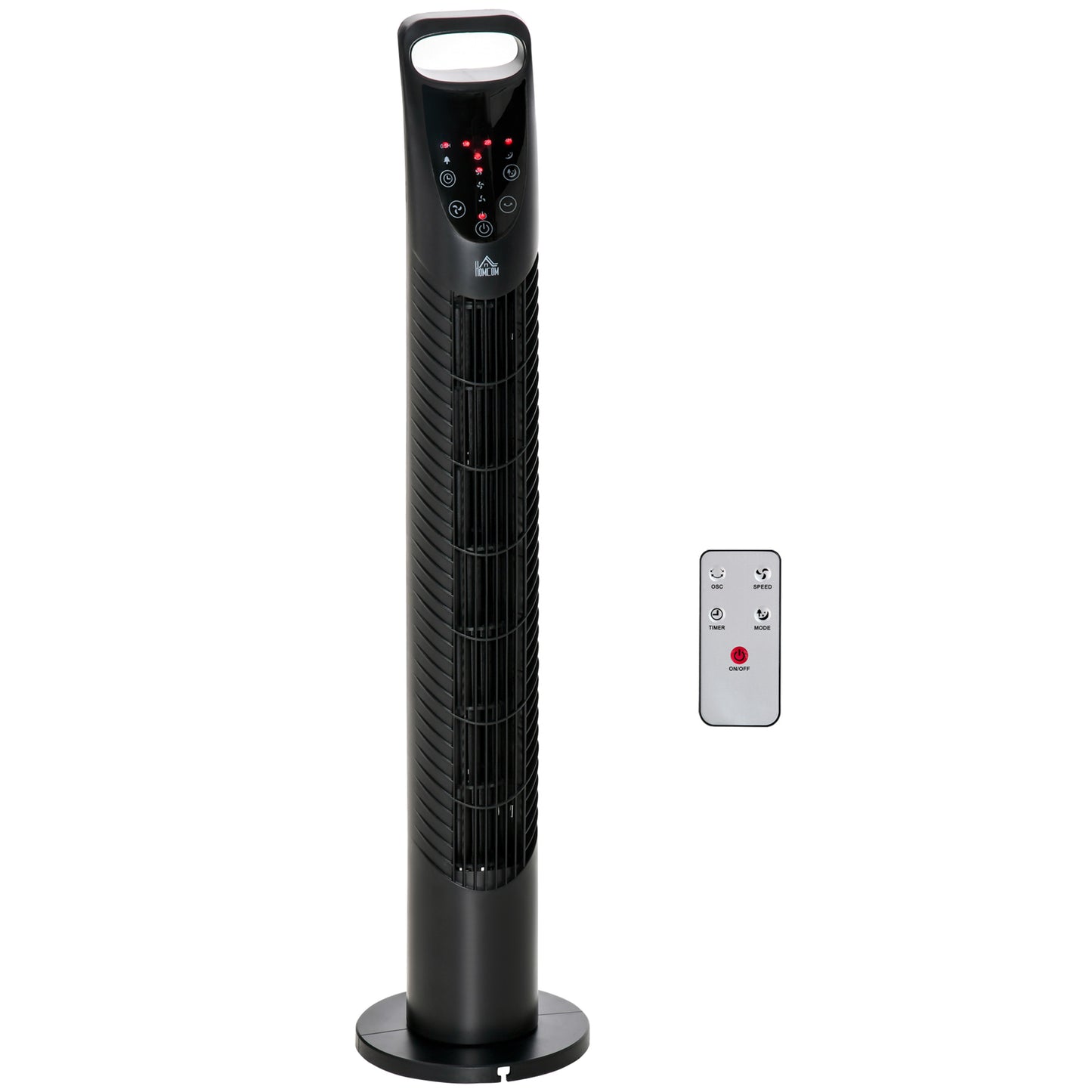 31 Inch Bladeless Oscillating Tower Fan with 70° Oscillation, Remote Control, 7.5H Timer, 3 Speed 3 Modes