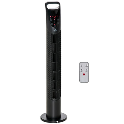 31 Inch Bladeless Oscillating Tower Fan with 70° Oscillation, Remote Control, 7.5H Timer, 3 Speed 3 Modes