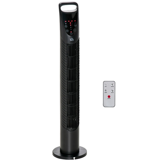 31 Inch Bladeless Oscillating Tower Fan with 70° Oscillation, Remote Control, 7.5H Timer, 3 Speed 3 Modes