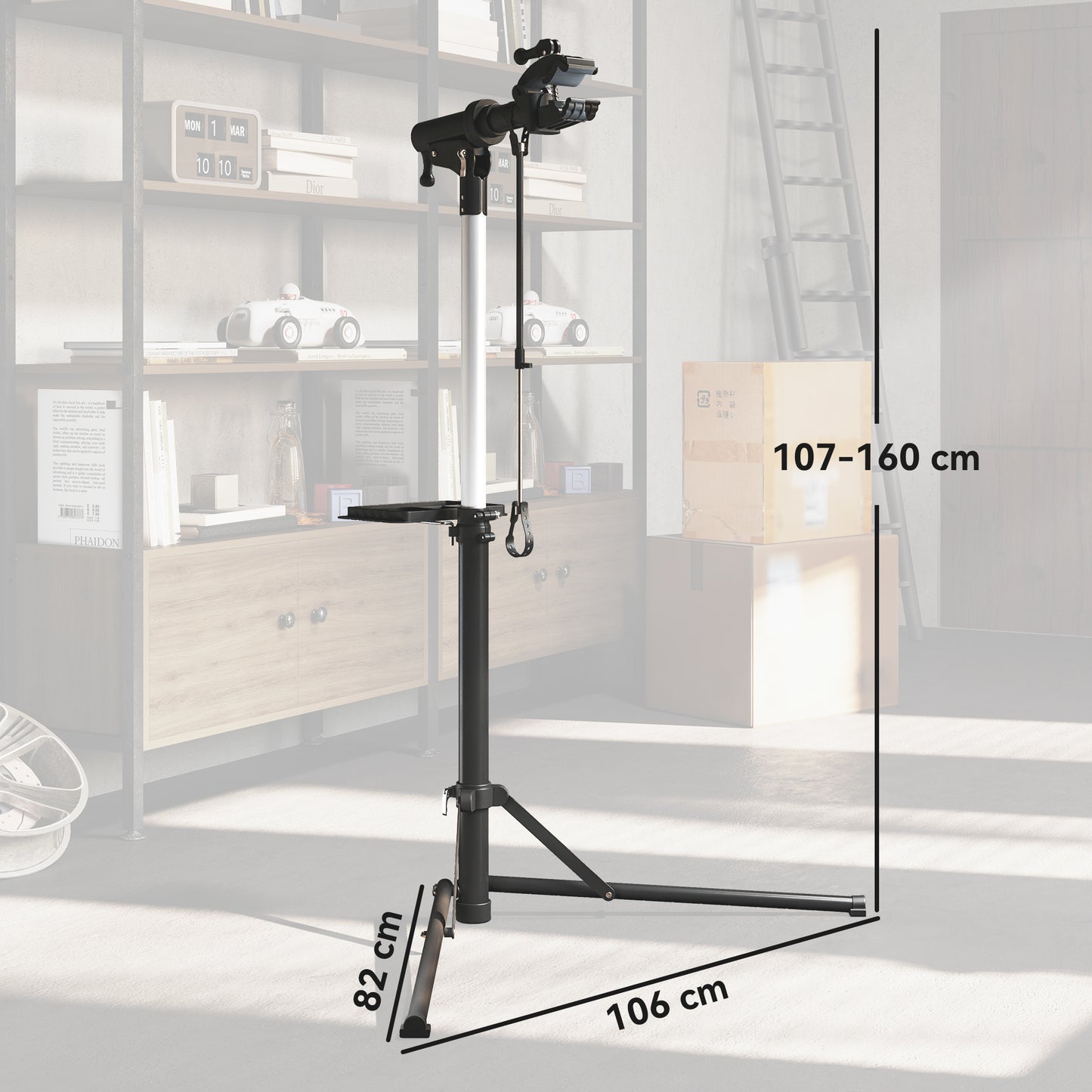 Bike Repair Stand, Max Load 40kg, Foldable, Height Adjustable, for Road Bike, Mountain Bike, E-bike