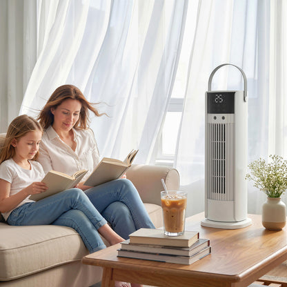 Tower Fan for Bedroom, 16 Inch Mist Desktop Fan with DC Motor, 3 Speeds, 90° Oscillation, 10H Timer, for Home Office