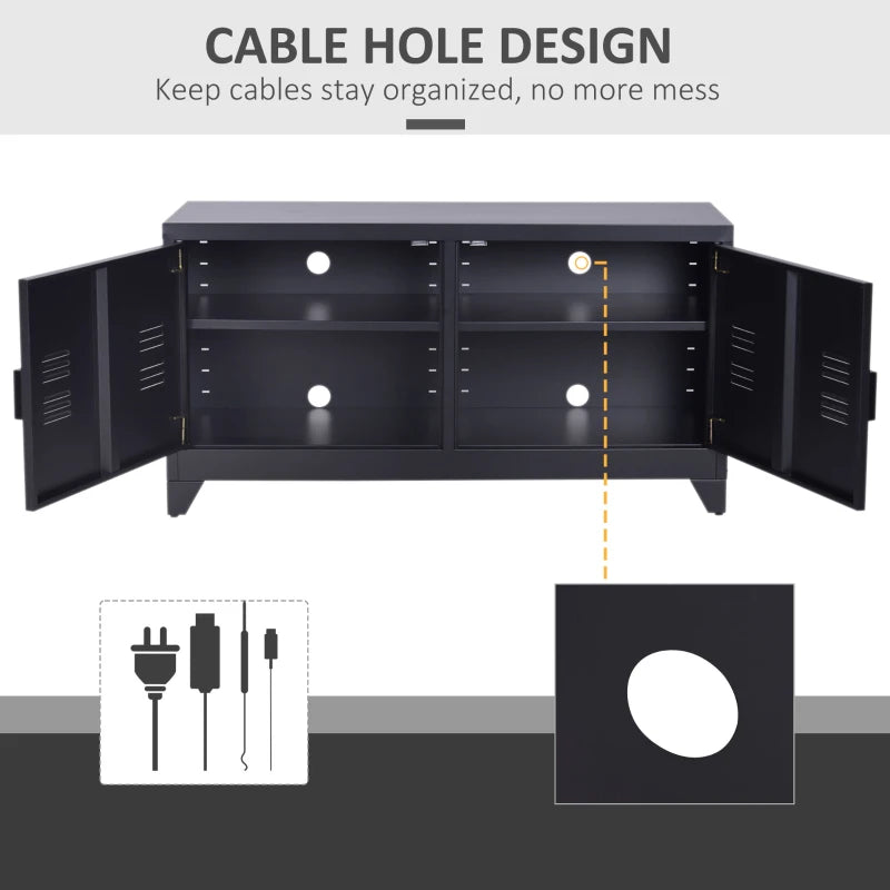 Metal Locker Style TV Stand / Media Centre Unit