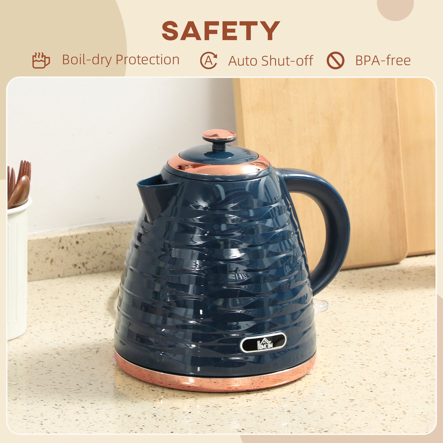 3kW Rapid Boil Honeycomb Kettle - Dark Blue