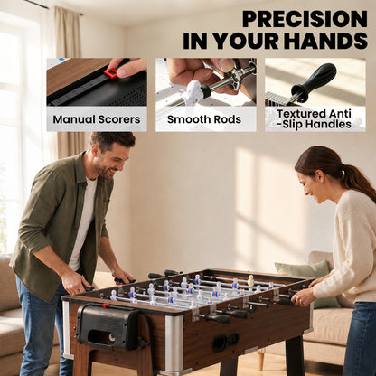 3 in 1 Multi Game Table, 3.4ft Reversible Air Hockey Pool Football Games Table with Lockable Wheels, Storage Shelf