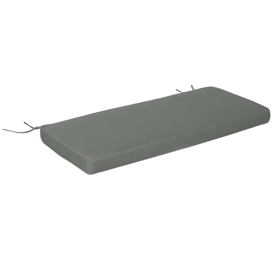Garden Bench Cushion 2 Seater Loveseat Seat Pad for Patio Swing Furniture for Indoor & Outdoor Use, 120 x 50 x 8 cm, Grey