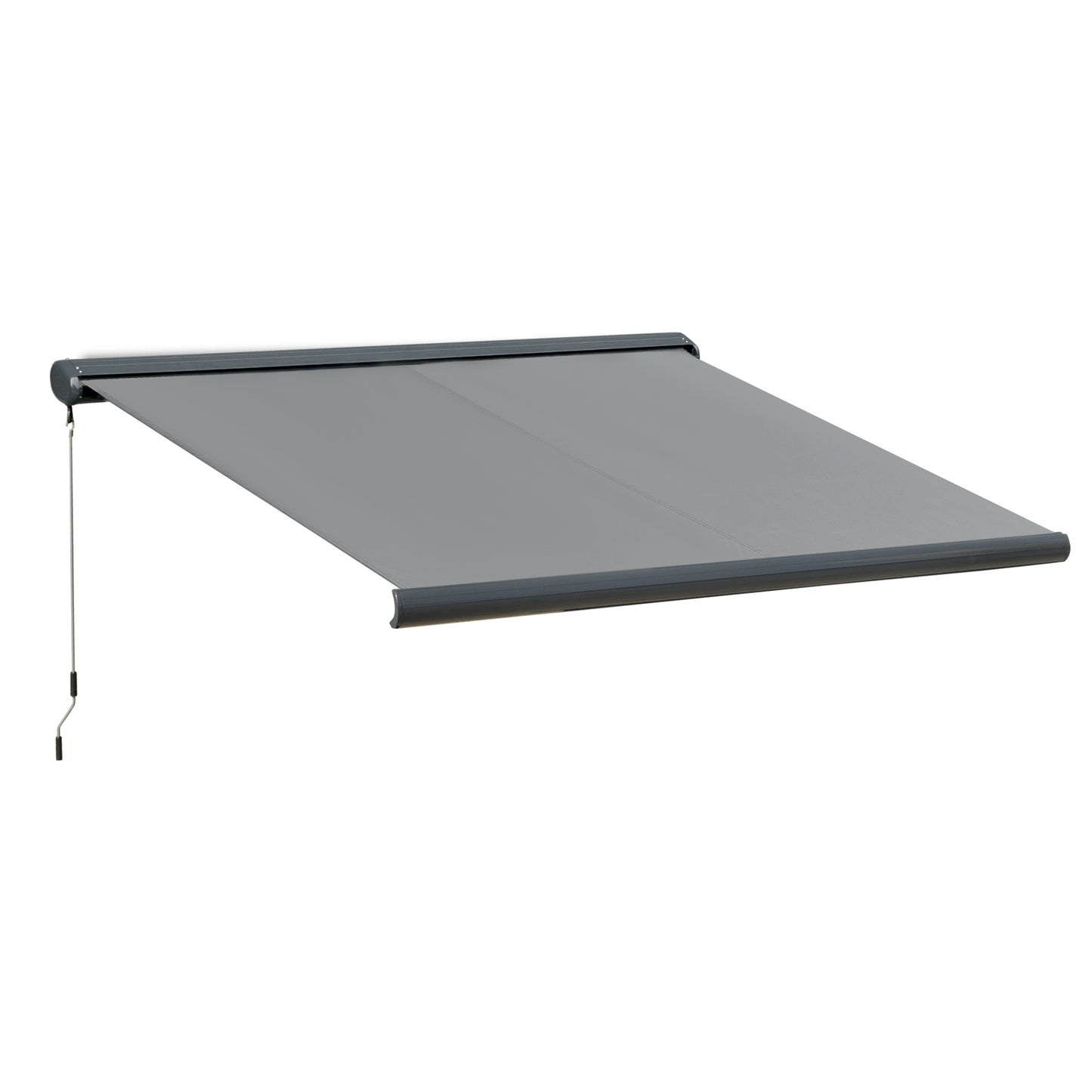 Cassette Electric Manual Awning Door Window Retractable Canopy w/ R/C & LED 300W x 0-250D cm