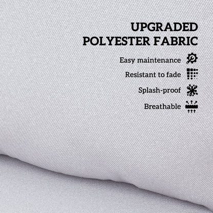 Seat and Back Padded Cushion Set, CUSHION ONLY - Light Grey