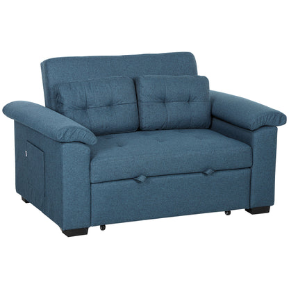 Pull Out Sofa Bed, Fabric 2 Seater Click Clack Sofa Bed Settee with 2 Pocket Springs