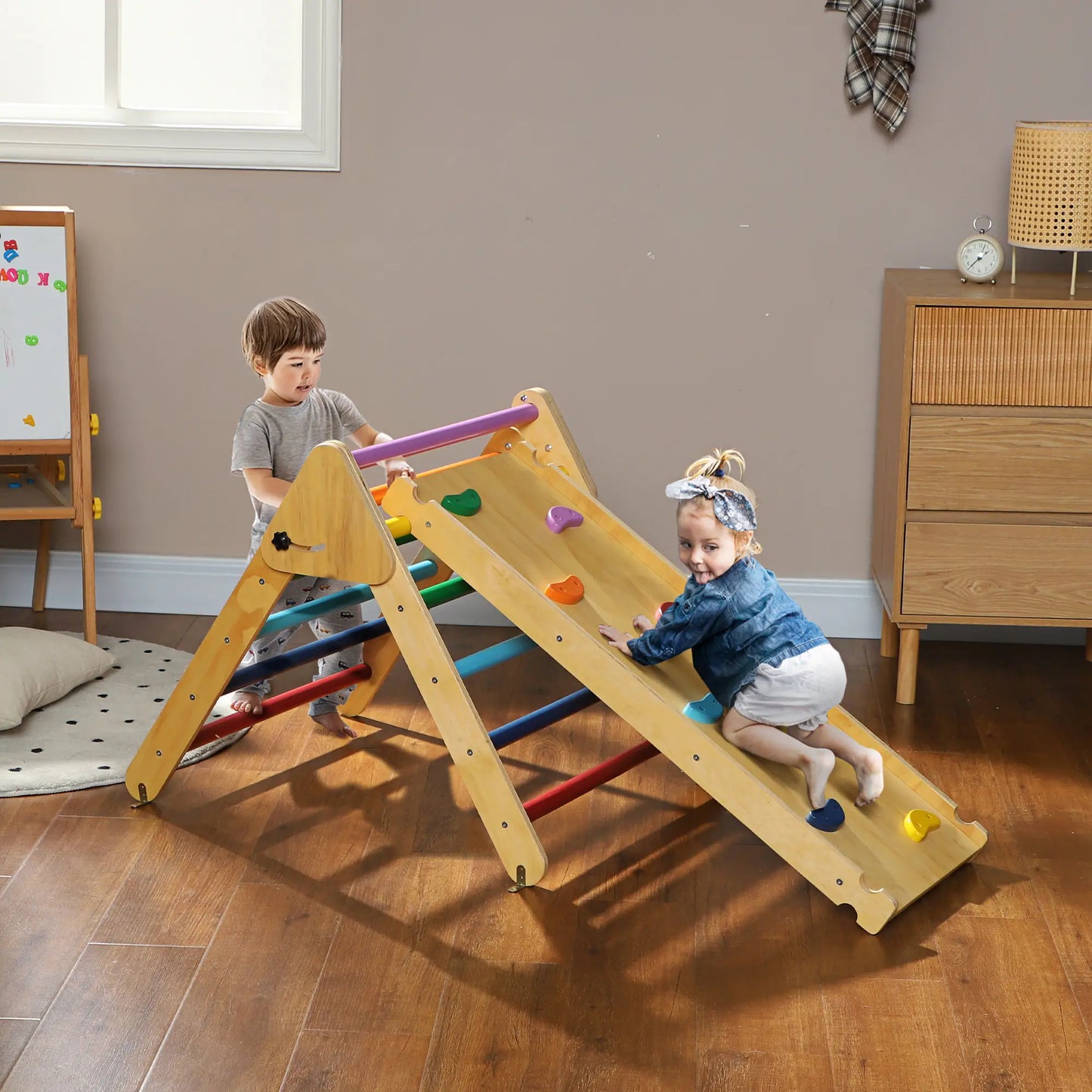 Triangular Climbing Frame with Ramp