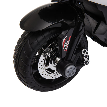Kids Electric Motorcycle, 6V Ride on Motorcycle with 3 Wheels, LED Headlight, Music, Horn for Boys Girls 3-5 Y, Black