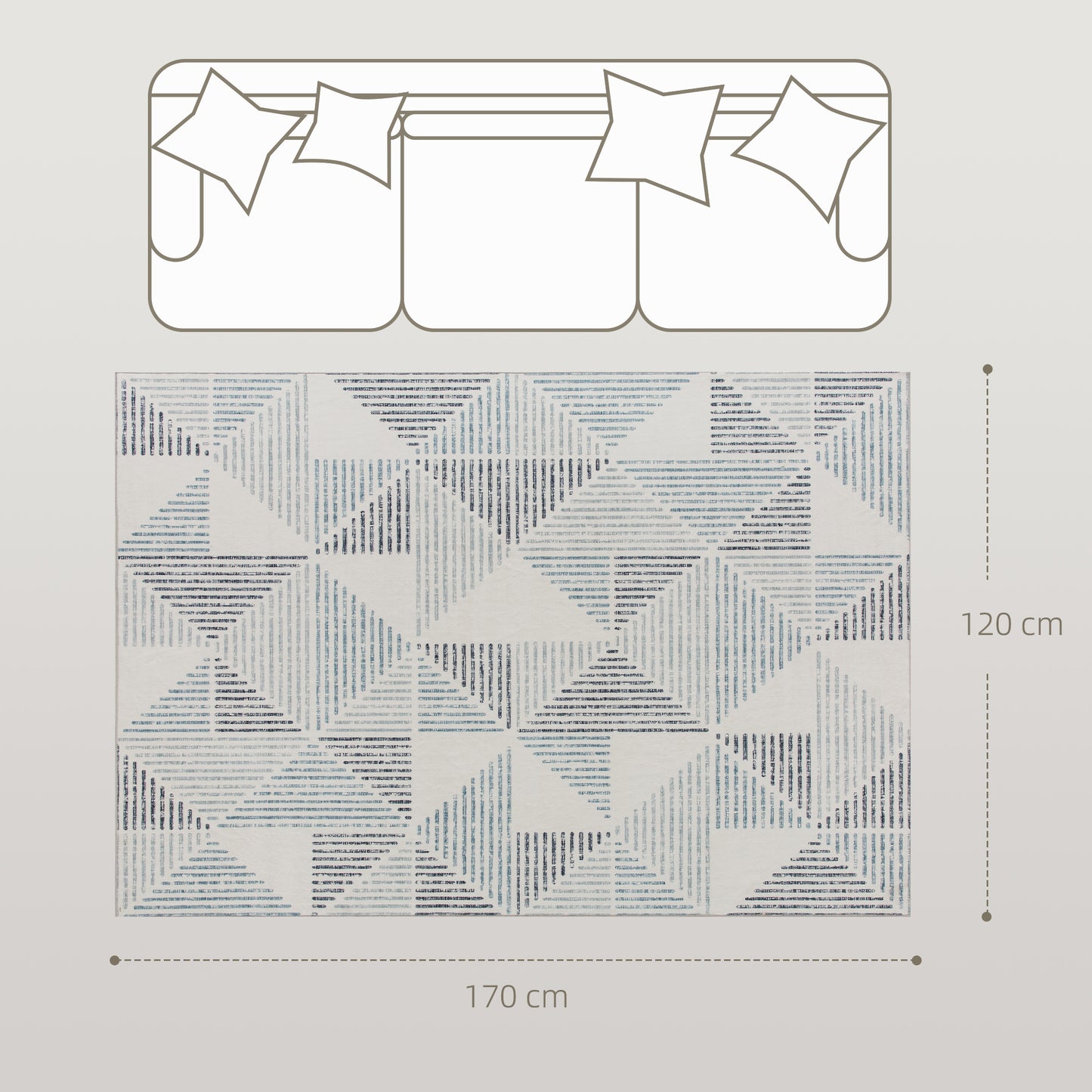 Modern Area Rug, Geometric Pattern Non-Slip Washable Rug, Soft Floor Carpet for Living Room, Bedroom, Dining Room